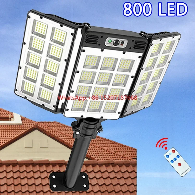 

800 LEDS Powerful Outdoor Solar Lights Motion Sensor Waterproof Wall Lamp Sunlight Lighting Garden with Gardening Street Light