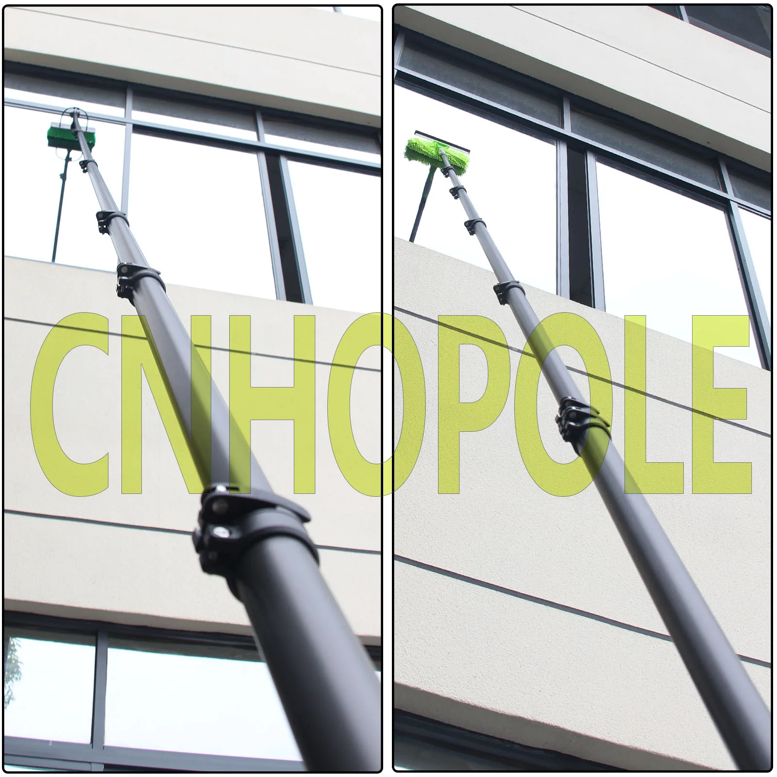 30/36/42피트 탄소 섬유 텔레스코픽 폴 창문 청소용 고도 연장 가능 지지대 10/12미터