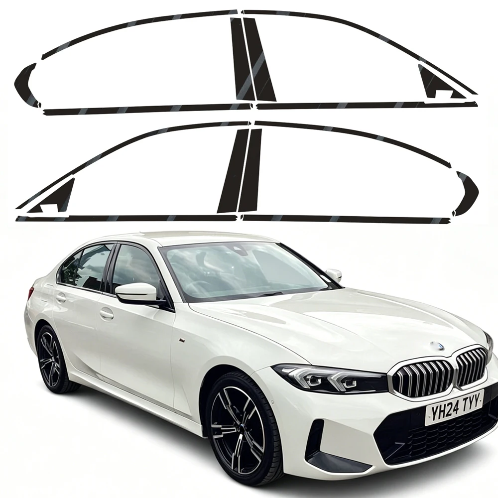 

Glossy/Matte Black Chrome Delete Sticker for BMW 3 Series G20 2020-2026 Sedan Car Window Exterior Trim