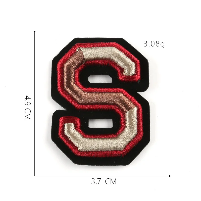 High Grade Cool 26pc Letters 3D Embroidered Sew on Patches for Clothing Stickers Iron-on Clothes Biker Appliques Stripes Badge