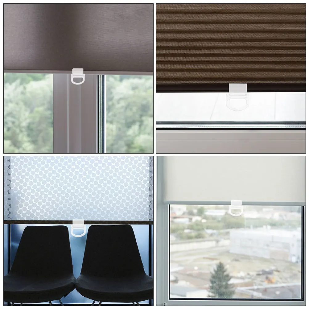 

12Pcs Roller Shade Pulls Clear Transparent Cordless Handles Smooth Operation for Window Blinds Lifting Clamp Easy Install Blind