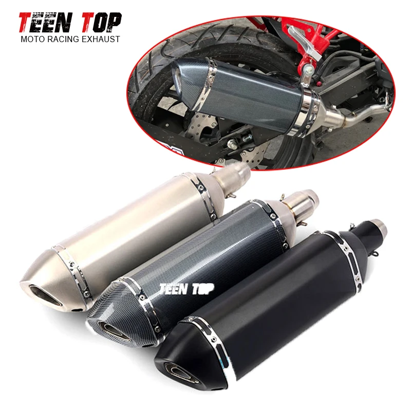 

900CC Универсальный мотоциклетный глушитель 51 мм гоночный локоть MT09 MT07 F800GT F800GS F650GS 470 мм Silencieux SUS304 Escape Moto