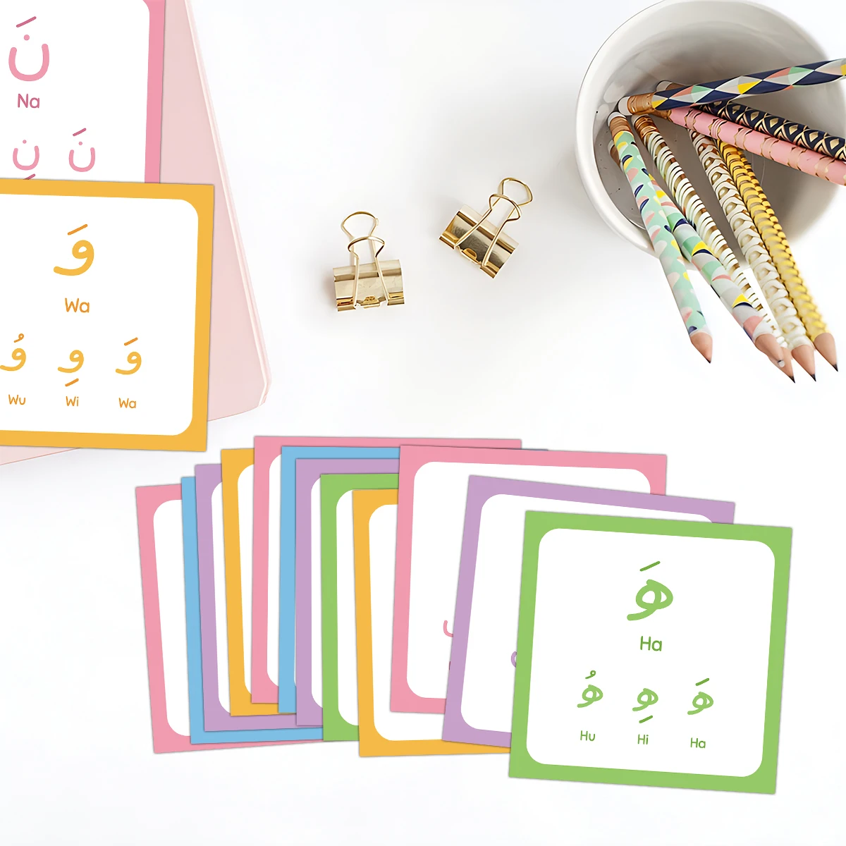 28pcs Arabic Phonetics Cards,Essential Arabic Letters And Vowel Sounds,For Beginners Practice,Classroom,Eid Al-Fitr Church Use