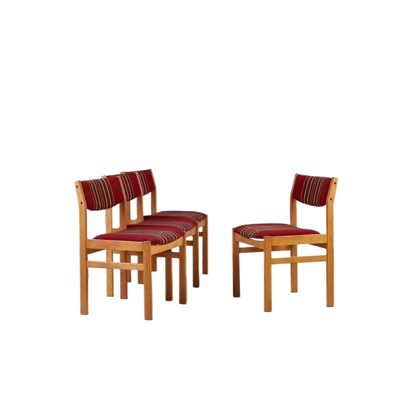 

Boogie chair Internet celebrity small apartment retro solid wood soft bag backrest medieval dining chair designer family single