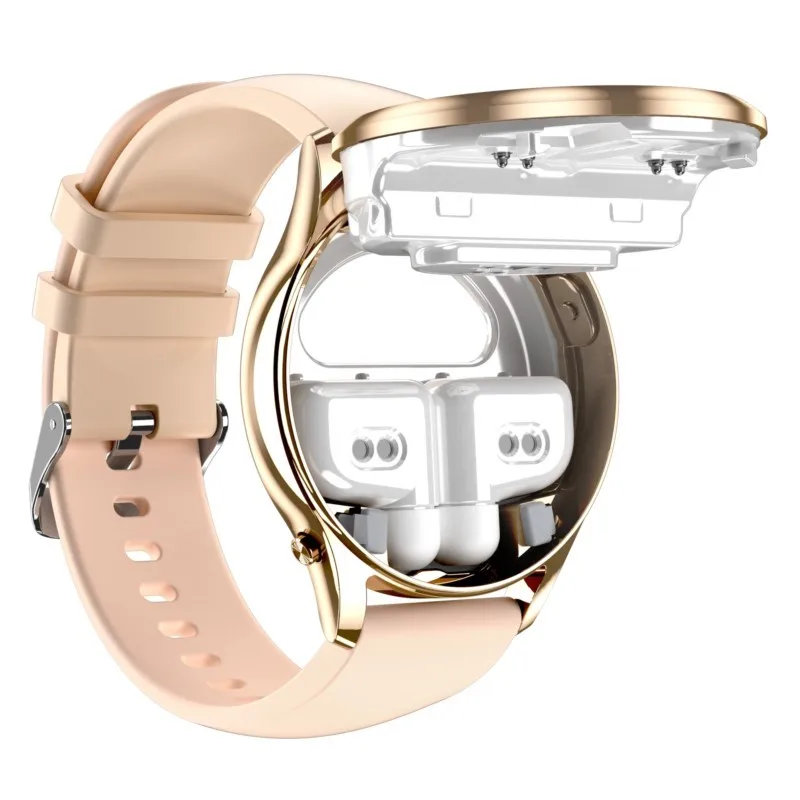 NAMOFOTO nuevo reloj inteligente para mujer 1,27 ''reloj de pulsera de moda Bluetooth llamada relojes inteligentes auriculares 2 en 1 reloj de pulsera deportivo para la salud