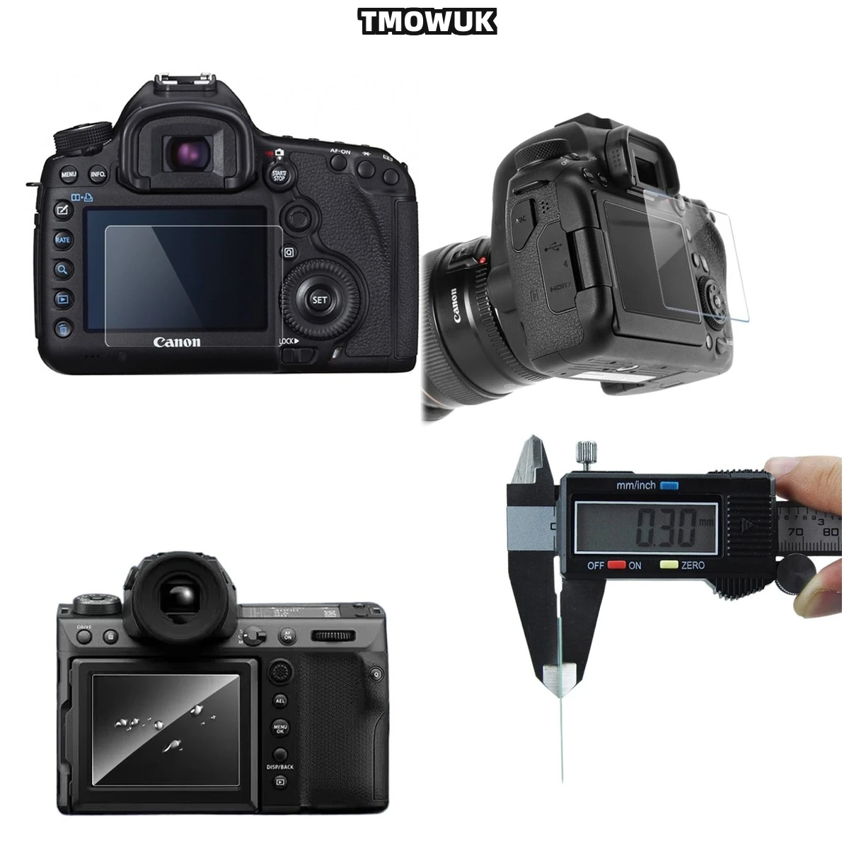 

For Canon 3000D 4000D 9H Hardness Tempered Glass Screen Protector HD Clear Anti-Scratch Camera LCD Film Shield