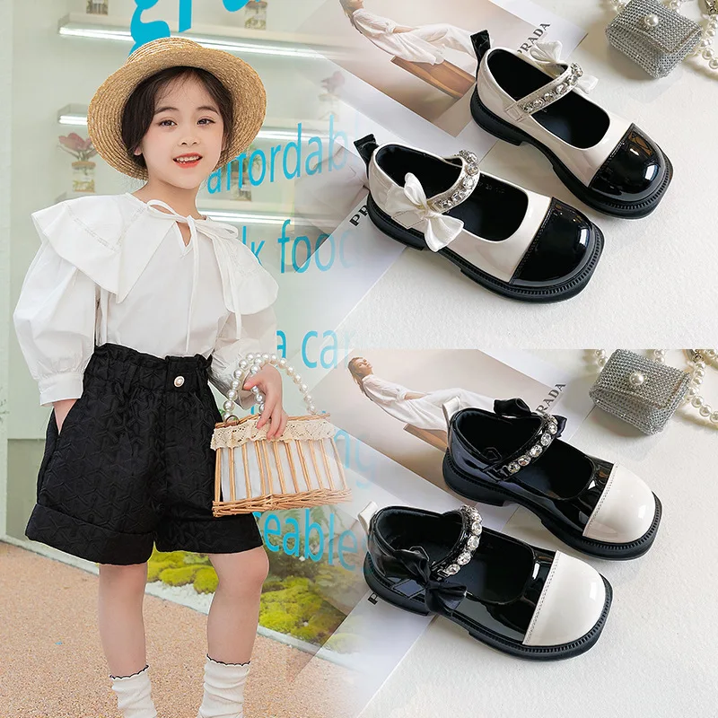 Small Shoes for Girls Spring and Autumn Children Princess Little Girls Soft Sole Single Shoes 2024 New Female Treasure Shoes