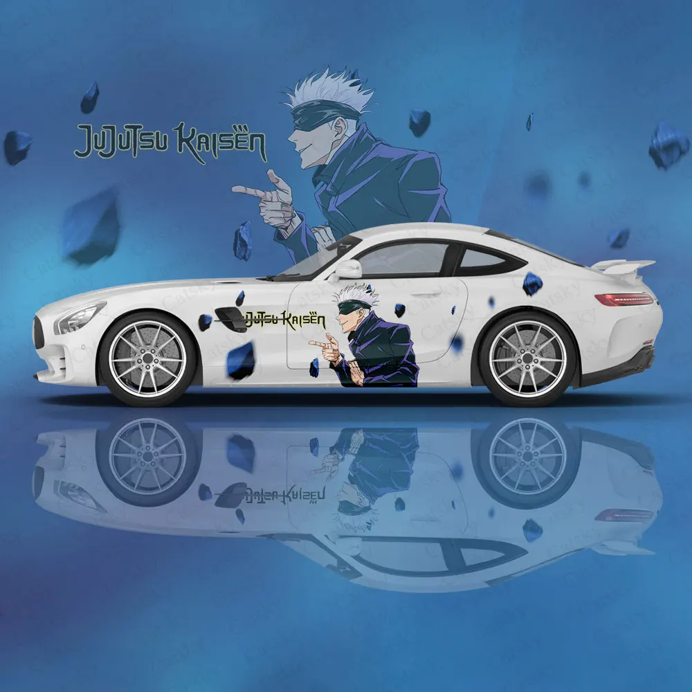 Satoru Gojo anime Car stickers ita car tuning racing vinyl decal wrap side graphics car door sticker side decal sticker