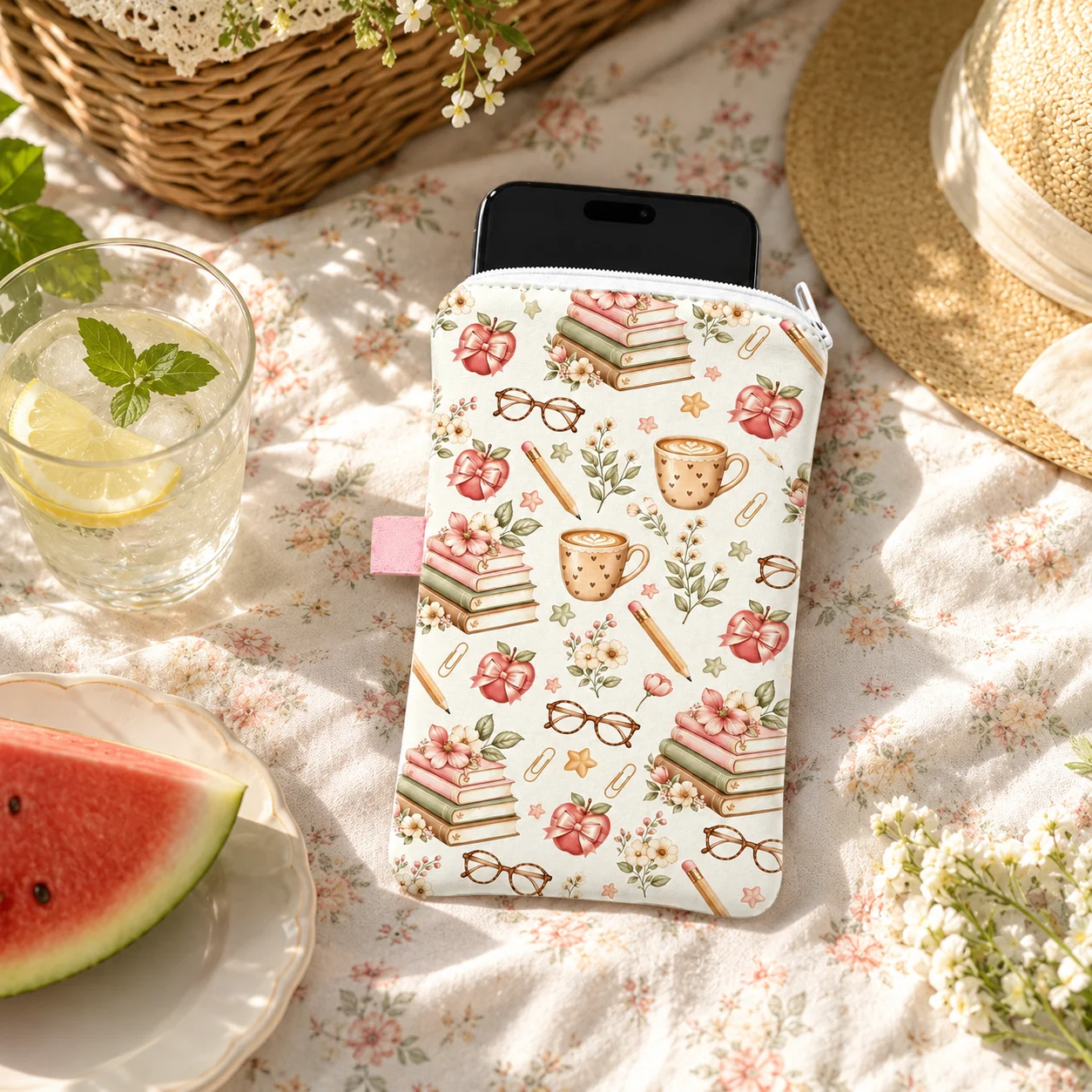 Book Coffee Floral Phone Pouch - Index Tab Divider review and price