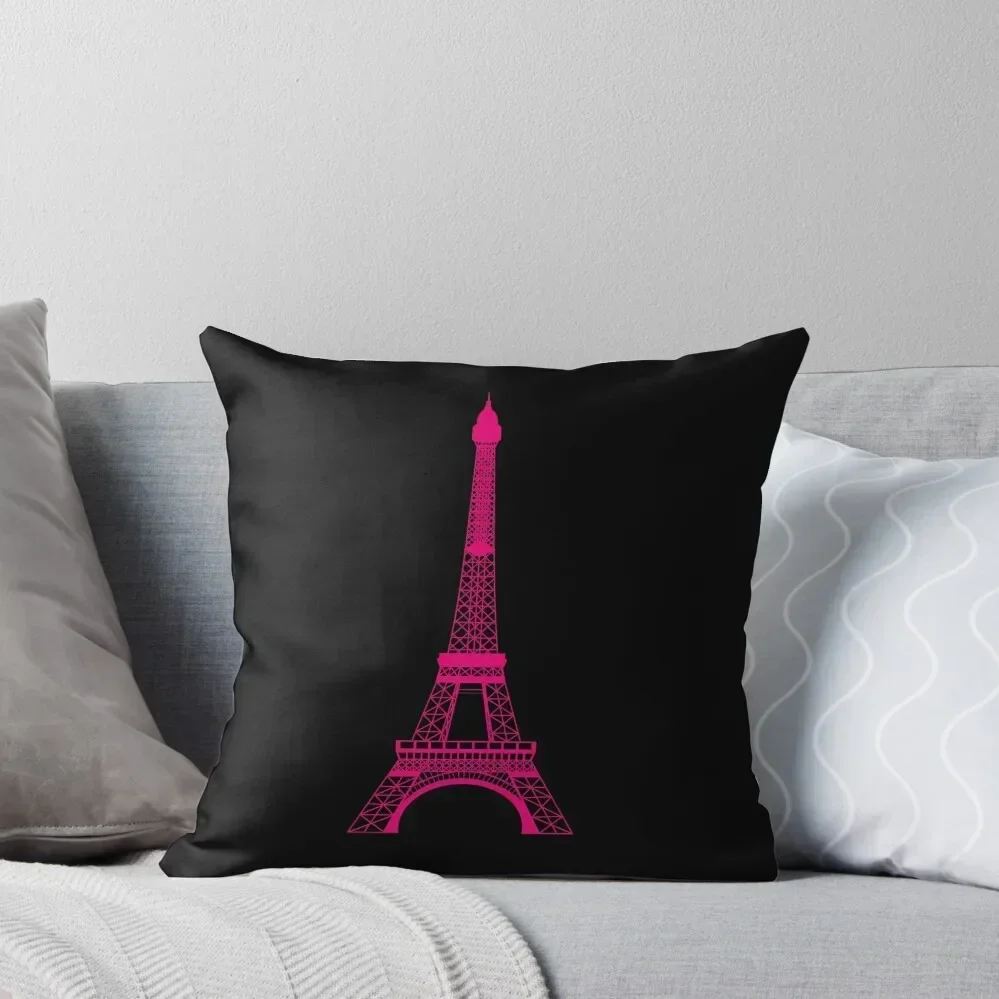 

Hot Pink Eiffel Tower Throw Pillow Cushion Cover Set Custom Cushion Photo Christmas Pillow Covers pillow