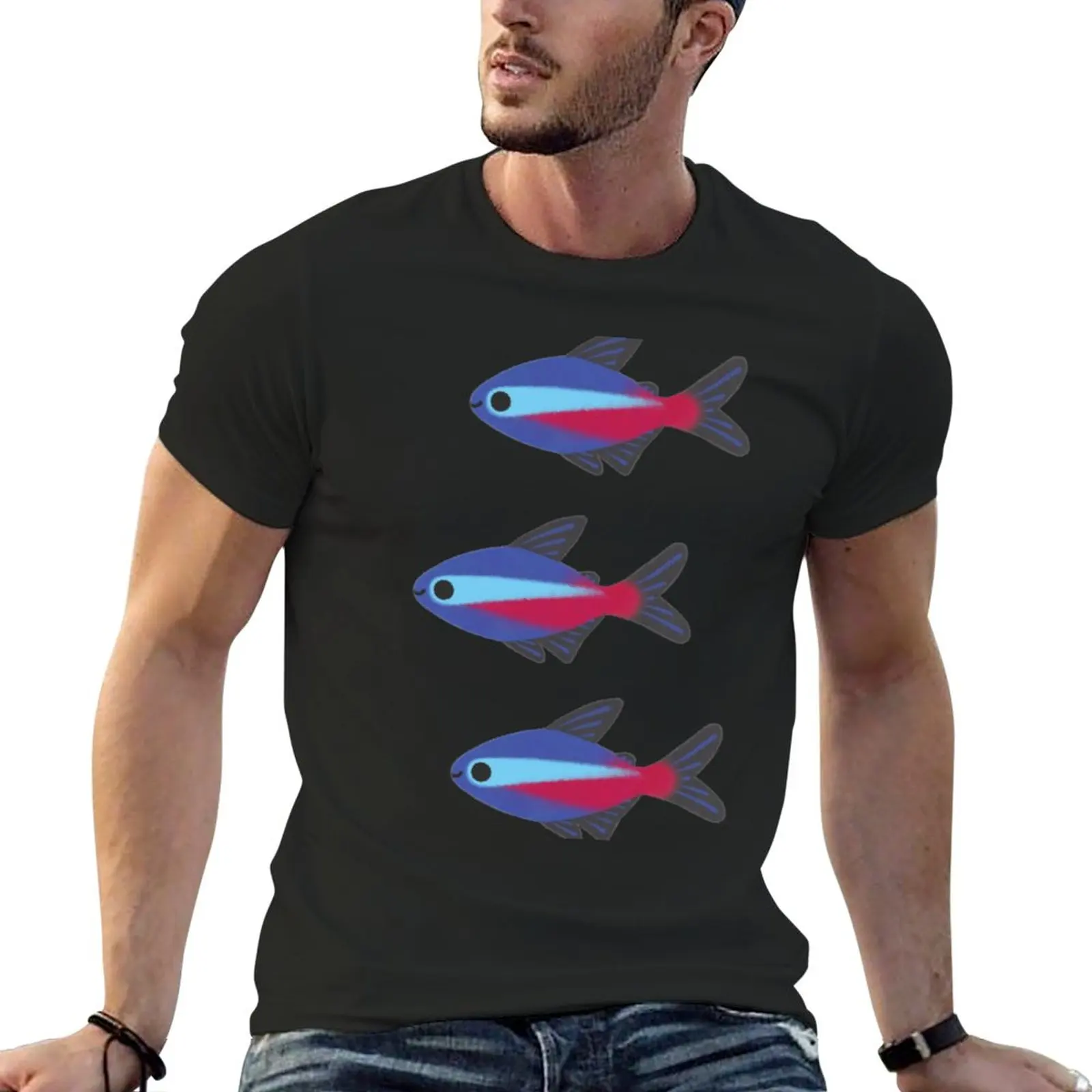 New Cardinal tetra T-Shirt Anime t-shirt vintage clothes sweat shirt quick drying t-shirt mens graphic t-shirts pack