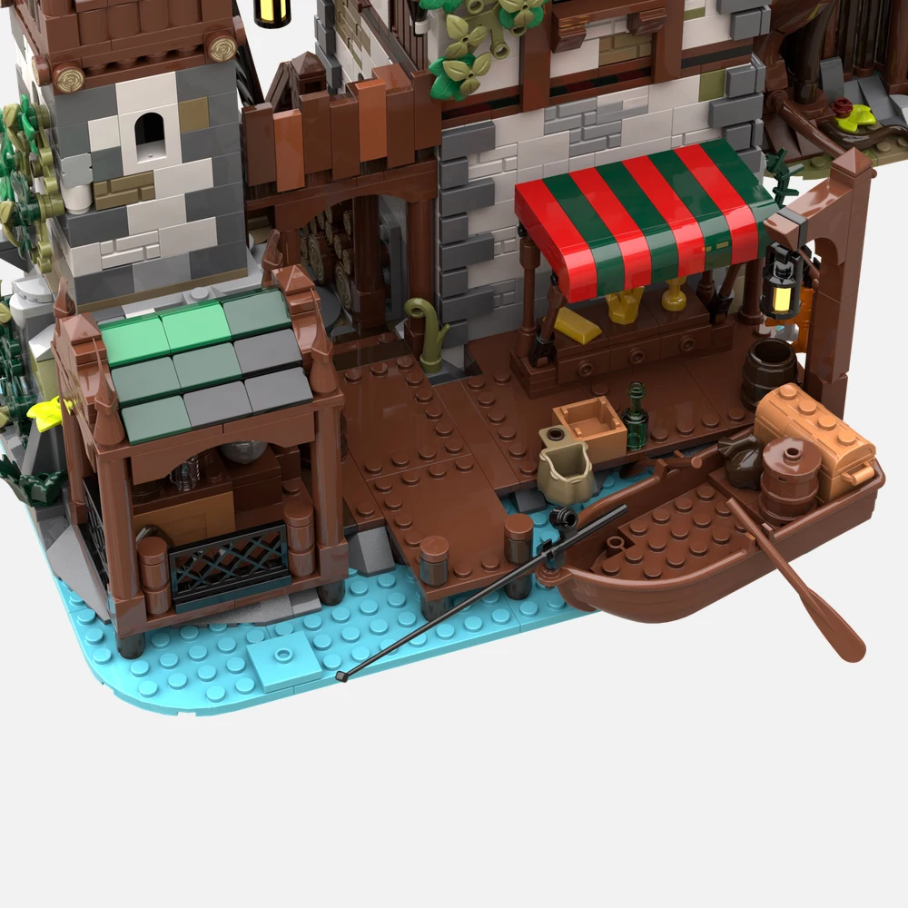 3137PCS MOC Middeleeuwse Retro Architectuur Beer Koning Kasteel Modulair Model DIY Assemblage Bouwstenen Speelgoed Kinderen Jongen Gift set