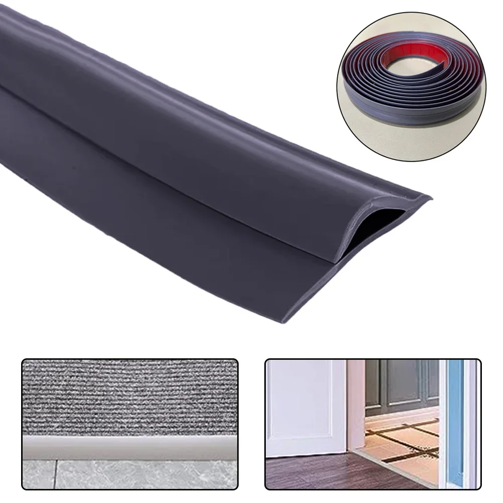 

3 Meters Adhesive Carpet Edge Strip TPE Dark Gray Waterproof Strip Width 3cm Seamless Transition Carpet Edge Strip Hardware
