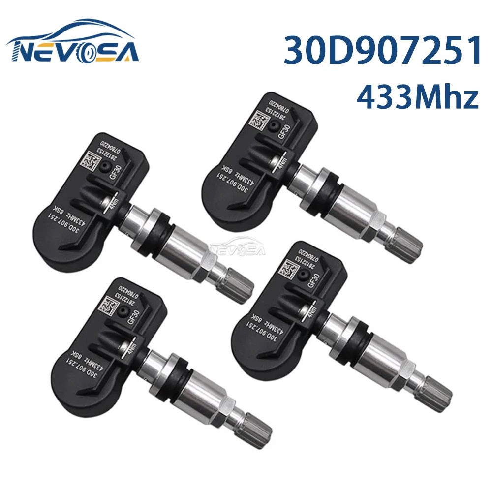 

Датчик контроля давления в шинах TPMS для Volkswagen CC, ID.3, ID.4, Jetta 2022-2025, Passat, Magotan, Tiguan, Sagitar, 433 МГц, 30D907251