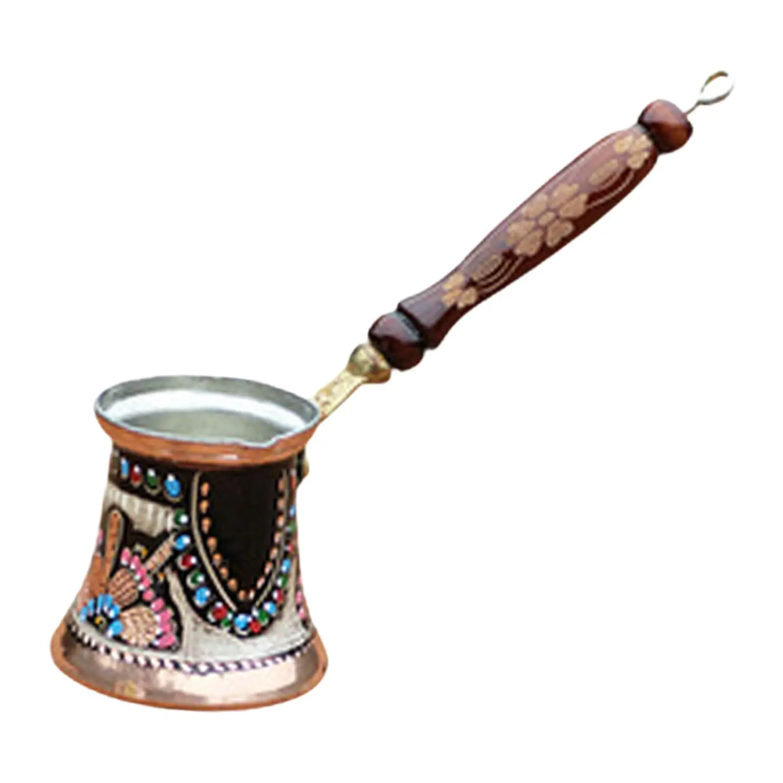

Turkiye Coffee Pot Coffee Mug Multifunctional Sturdy Handcrafted Copper Coffee Pot Turkish Copper Coffee Pot for Kitchen Home