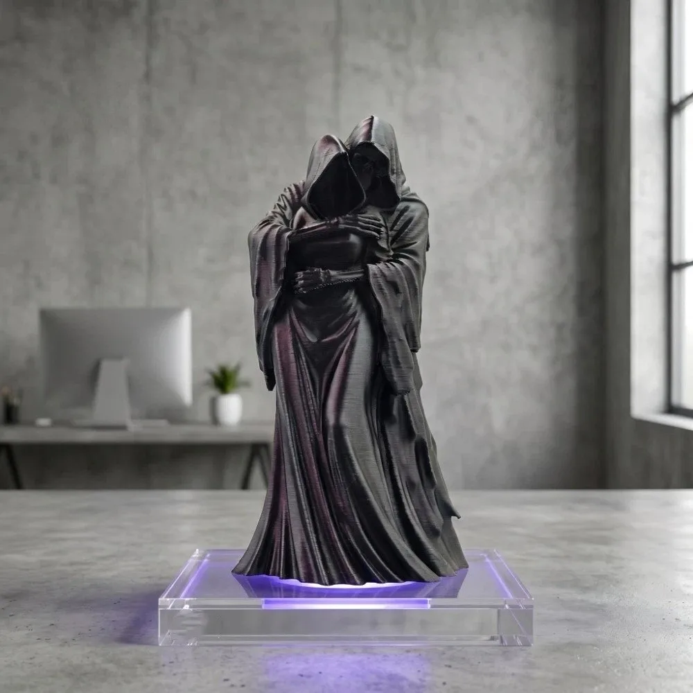 Exquisite Embracing Posture Gothic Decoration 3D Printed Dark Style Skeleton Model Decoration Retro Ghost Ornaments Desktop Use