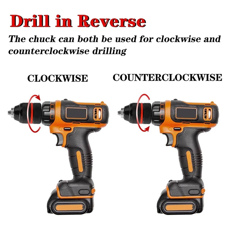 3-16Mm Drill Chuck Adapter 1/2-20UNF, For Impact Driver/Electric Drill/Hammer Drill, 16Mm Chuck Key