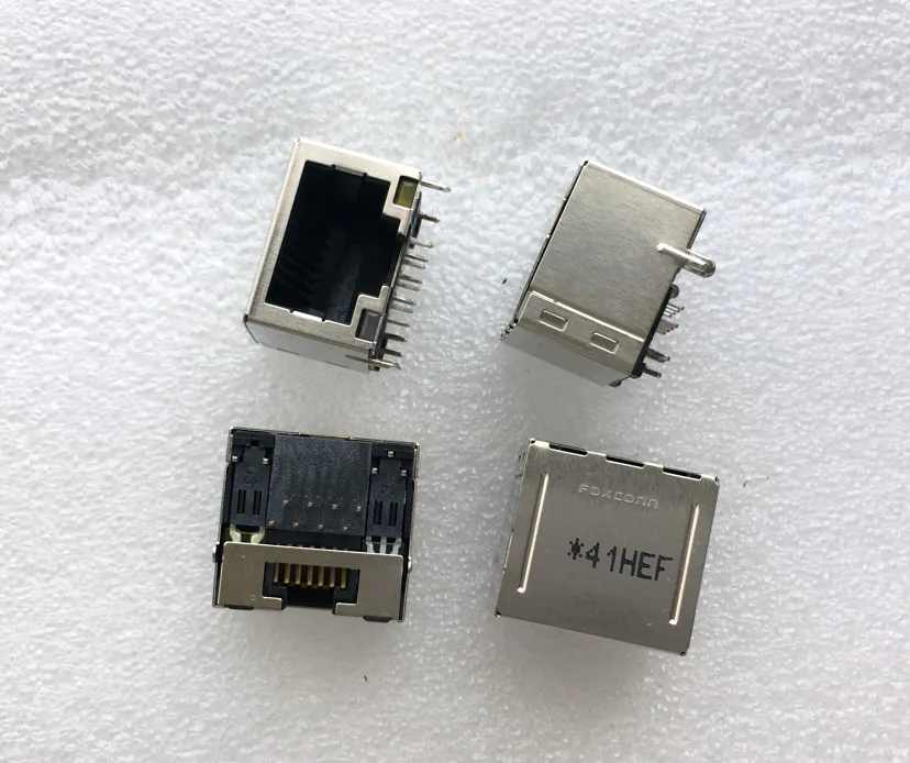 For imported Foxconn RJ45 socket, female seat, crystal head seat, network socket 8P vertical in-line plug 13 pins