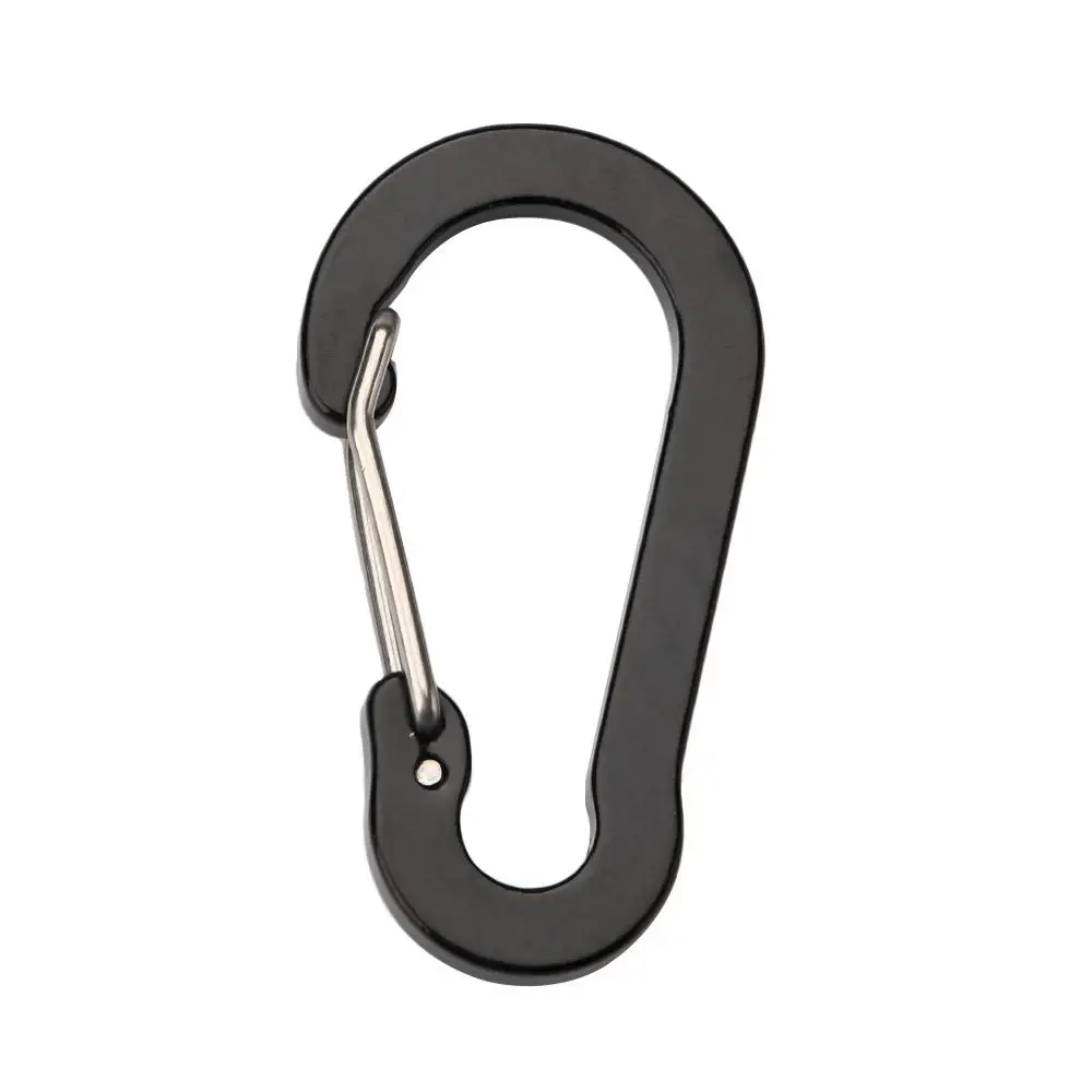 5Pcs Outdoor Hook Climbing Aluminium Alloy S-shape Spring Buckle Keychain Carabiner Snap Clip