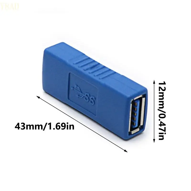 Y8AD USB3.0 Coupler Female Coupler For Secure Connection Highly Speed Data Exchange