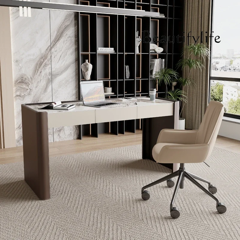X الإيطالية الحد الأدنى روك بلاطة مكتب ضوء فاخر مكتب دراسة منزلي الحديثة بسيطة شقة صغيرة الكتابة مكتب الكمبيوتر
