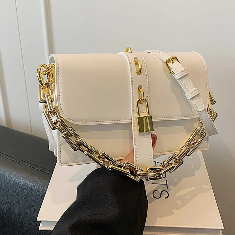 

Новинка 2023 года, модные квадратные сумки на плечо с клапаном для женщин, кошелек с цепочками для телефонов, сумка подмышки, маленькая дизайнерская сумка через плечо с замком