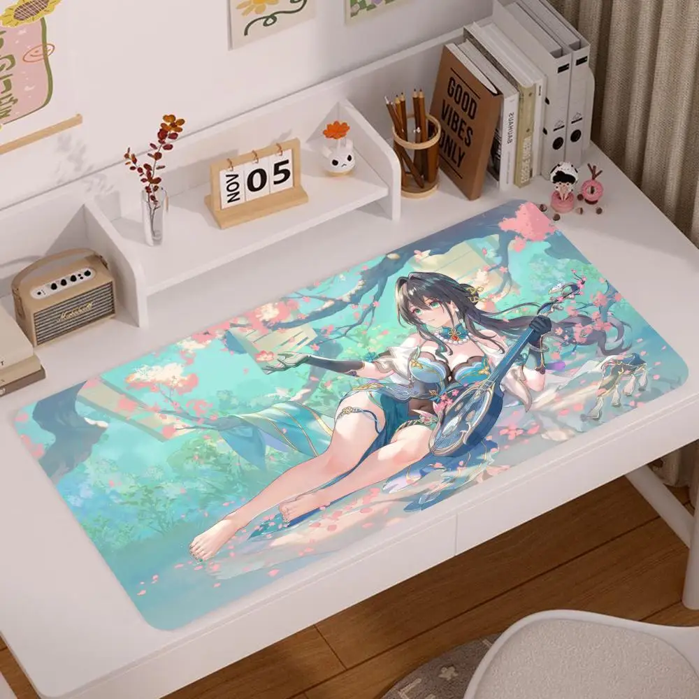 U-Unzen A-Azur L-Lane G-Game Anime Mouse Pad Computer Accessories Deskpad Leather keyboardpad Mouse Pad Large Portabler mousepad