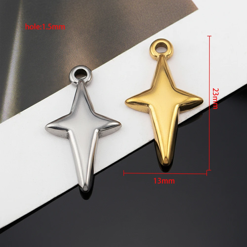 5Pcs meteor Sun Shaped Stainless Steel Gold Color Pendant For Jewelry Making Supplies Handmade Necklace Bracelet Charm - view 5