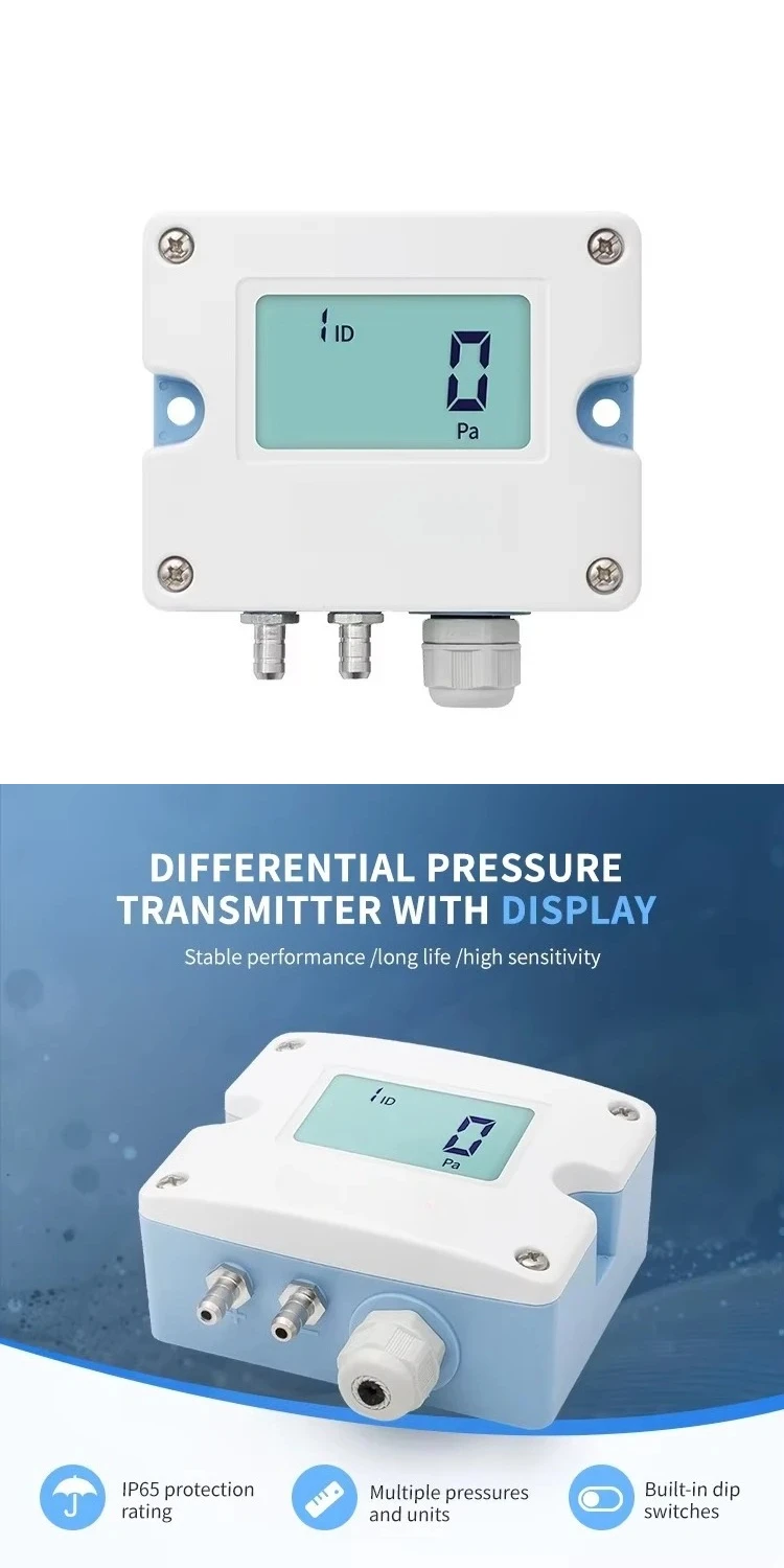 

LFM52 RS485 Differential Pressure Transmitter High Precision LCD Display IP65 CE RoHS Certified