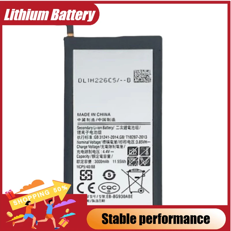 

3.85V 3000mAh EB-BG930ABE Phone Battery for Samsung Galaxy S7 SM-G930F G930FD G9300 G930FD G930 G930A G930V/T NewHigh Quality