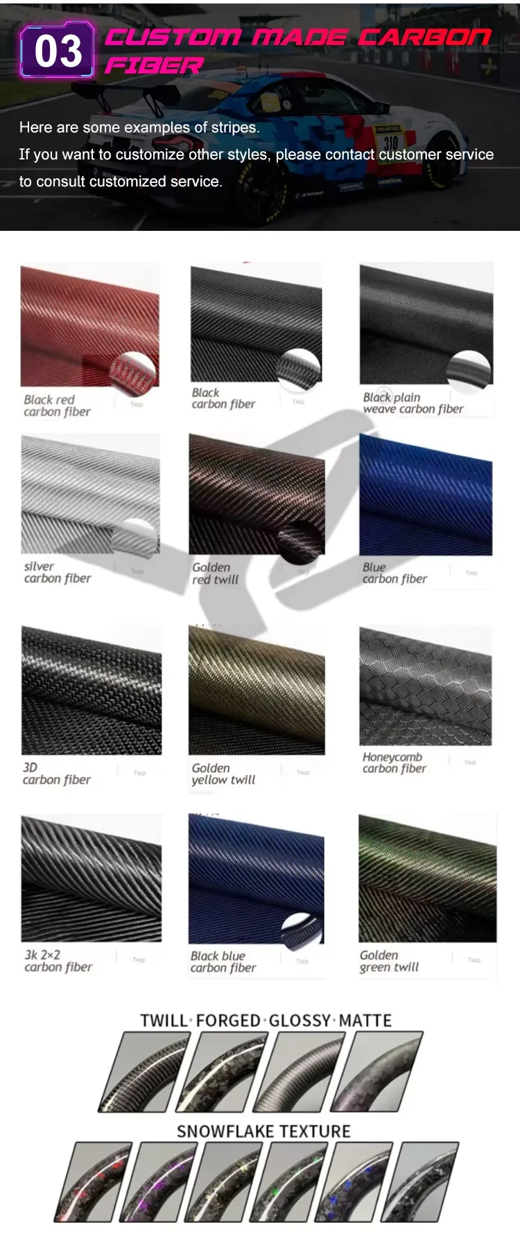 2020 for Ford Mustang GT Real Carbon Fiber Racing Steering Wheel with Fancy LED Shift Light Design for 2018 2019 Cars