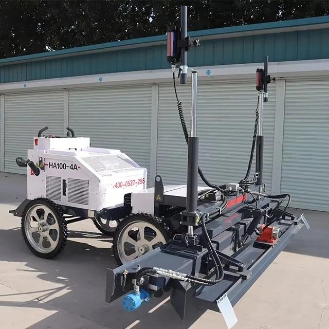 آلة تسوية الهزاز الخرساني الكهربائية مع محرك 24 حصان ومحرك بتصميم أربع عجلات كهربائية تهتز الطاقة الخرسانية