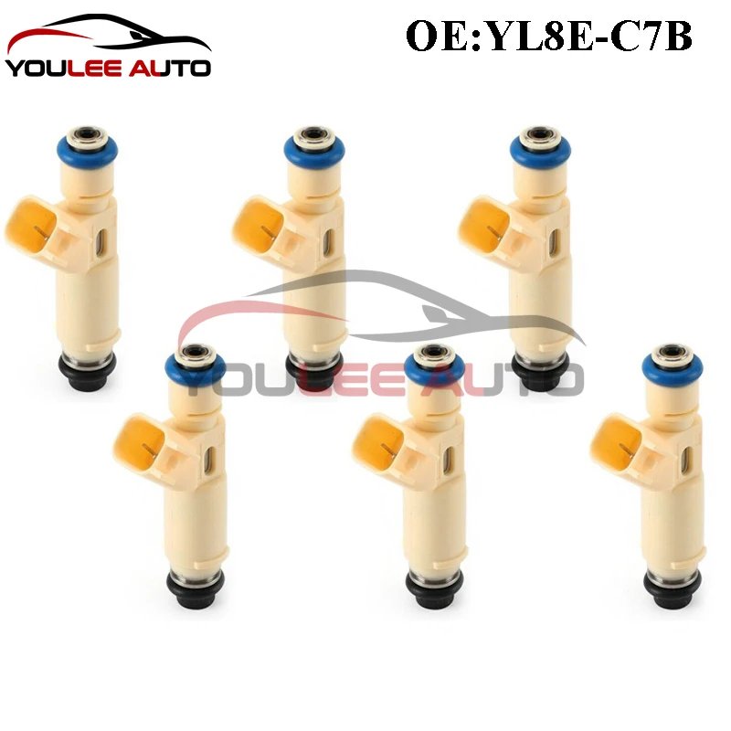 

6 шт. 195500-3521 YL8E-C7B 195500-3520 YL8E-C2B Топливные форсунки для Mazda Tribute Ford Escape Taurus Mercury Sable 3.0L V6 01-04