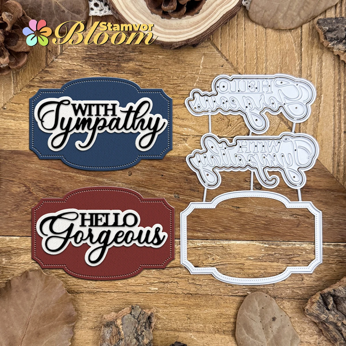 Original Retro Schichten Titel Wörter Tags Metall Stanzformen Scrapbooking Dekorative Prägung