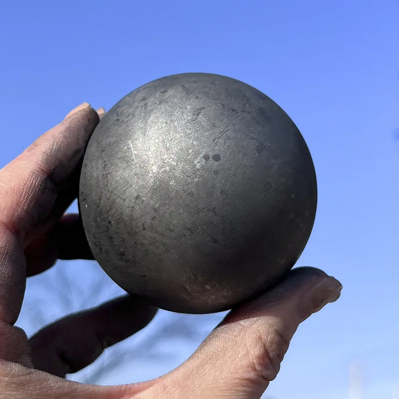 Wholesale 1pcs 100% Natural Russia Shungite Ball Polished 6cm Elite Shungite Sphere Craft,EMF 5G Protection,Desktop Ornament