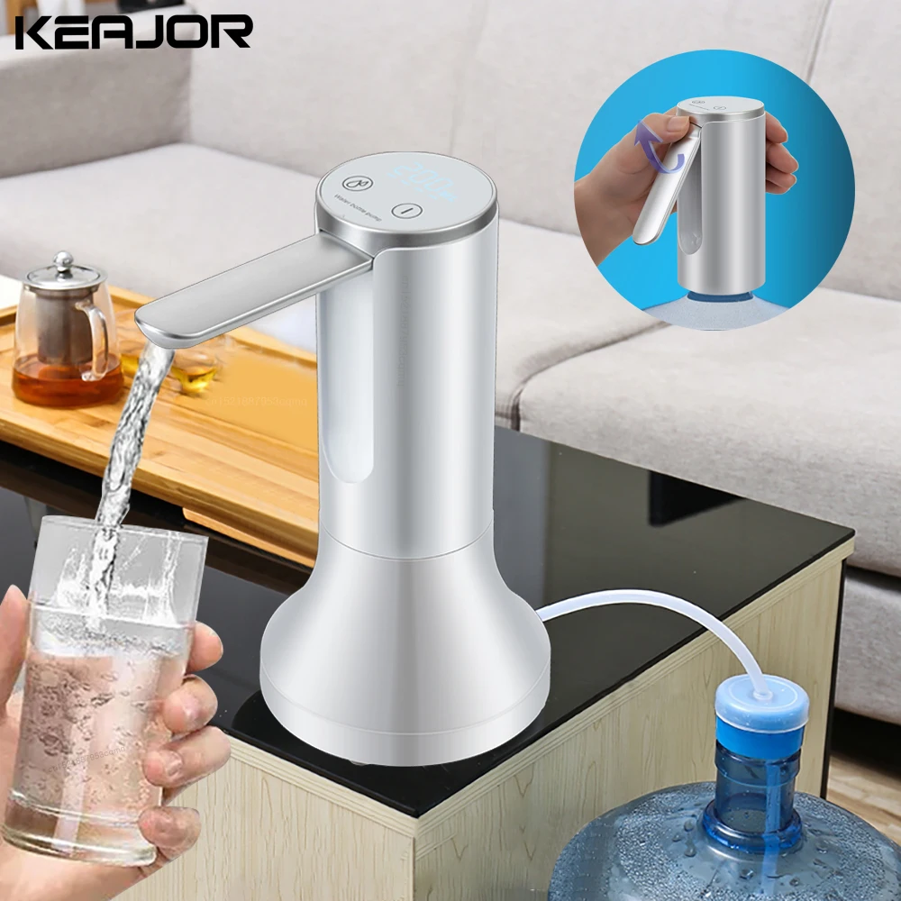 Electric Water Gallon Pump Automatic Smart Water Pump 19 Liters Bottle Foldable Desktop Rechargeable Drinking Water Dispenser