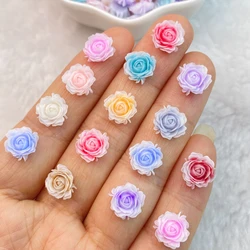 50Pcs New Cute Resin Mini Flower Flatback  Ornament Jewelry Making Manicure Hairwear Accessories