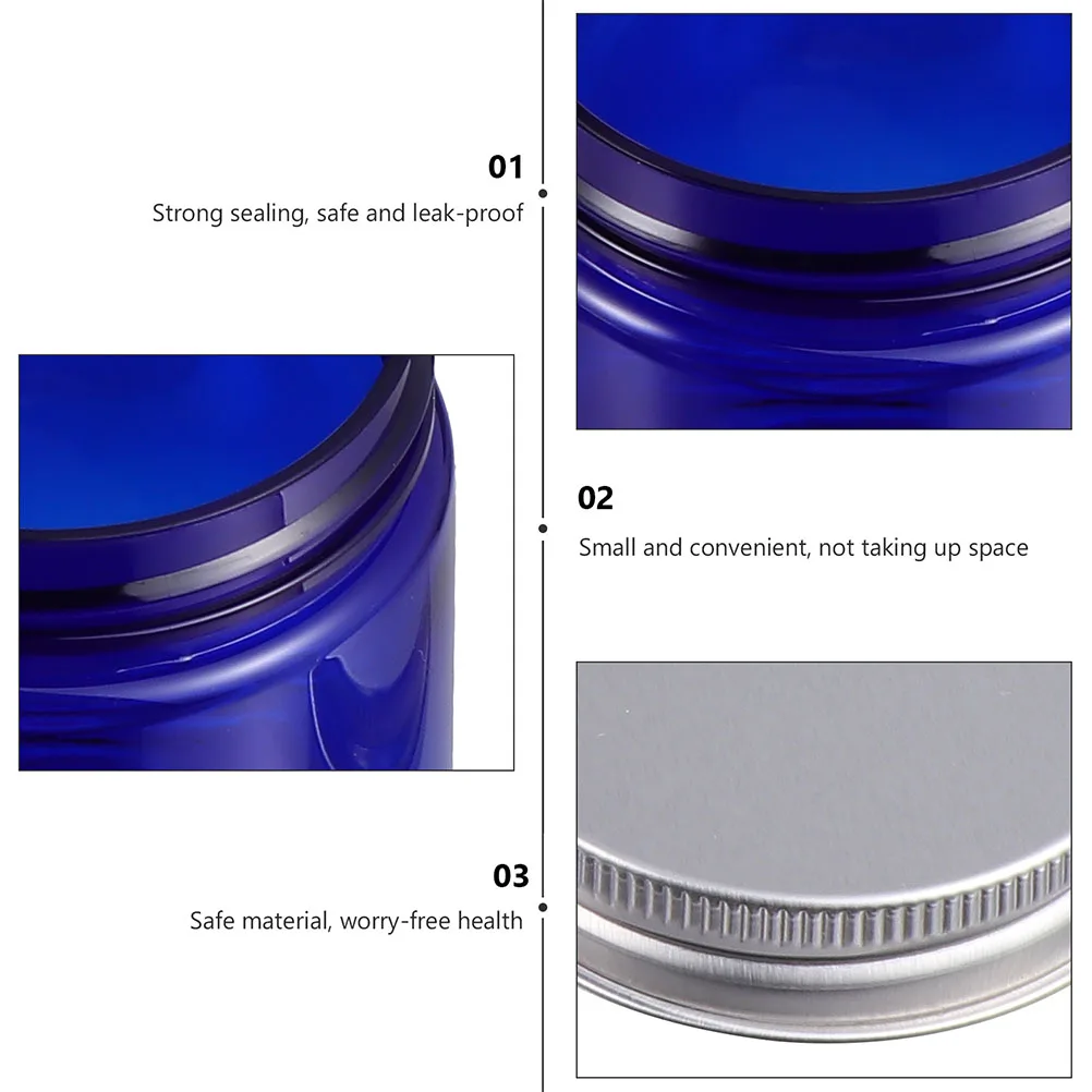 10 ชิ้น 50 กรัม ขวดพลาสติกพร้อมฝาปิดอเนกประสงค์ ภาชนะบรรจุครีมเปล่าสำหรับเครื่องสำอาง ผลิตภัณฑ์ดูแลผิว ของใช้จำเป็นสำหรับการเดินทาง