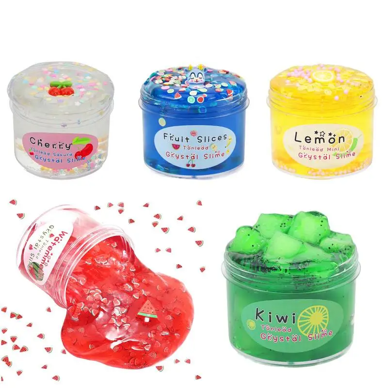 Crystal Fluffy Slime Supplies Foam Ball Beads Cotton Putty Soft Clay Polymer DIY All CharmsFor Slime Antistress Kids Toys