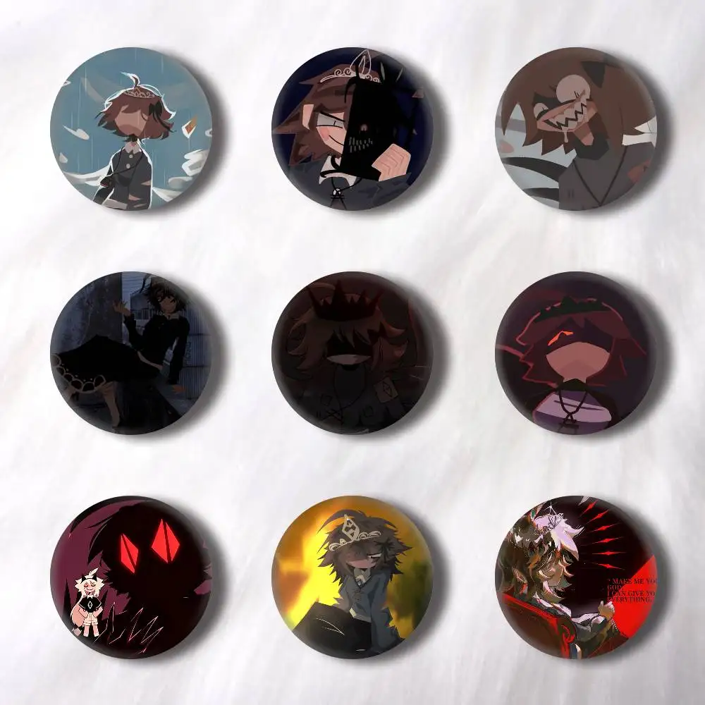 FBE Anime Alice  Creative Round Button Badges Pin Brooch Backpack Jewelry Gift