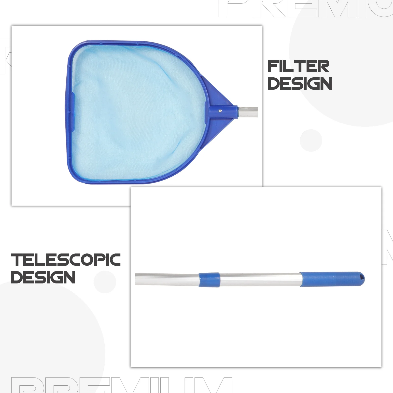 

Shallow Water Leaf Skimmer Net 3-Section Extendable For Pool Pond Cleaning Fine Mesh Spoon Tool Swimming Pool Nets Garden