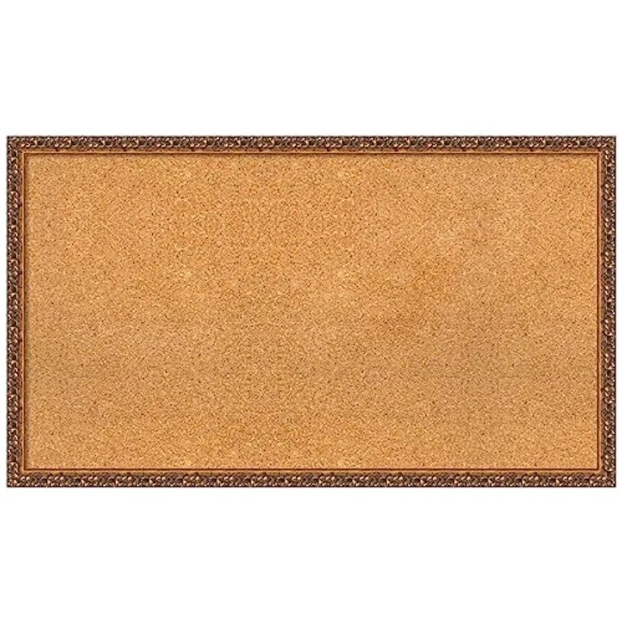 

Натуральная пробковая доска для стен 22x38, доска для заметок с бронзовой рамкой, большая пробковая доска для офиса и дома, традиционный декор для организации пространства