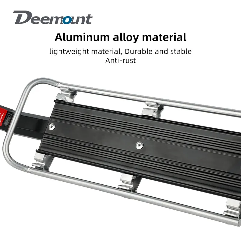 Deemount Bicycle Luggage Carrier Rear Cargo Alloy Rack Seatpost Trunk Bag Holder Stand Fit Seat Post Dia. 25-34mm Load 9kg
