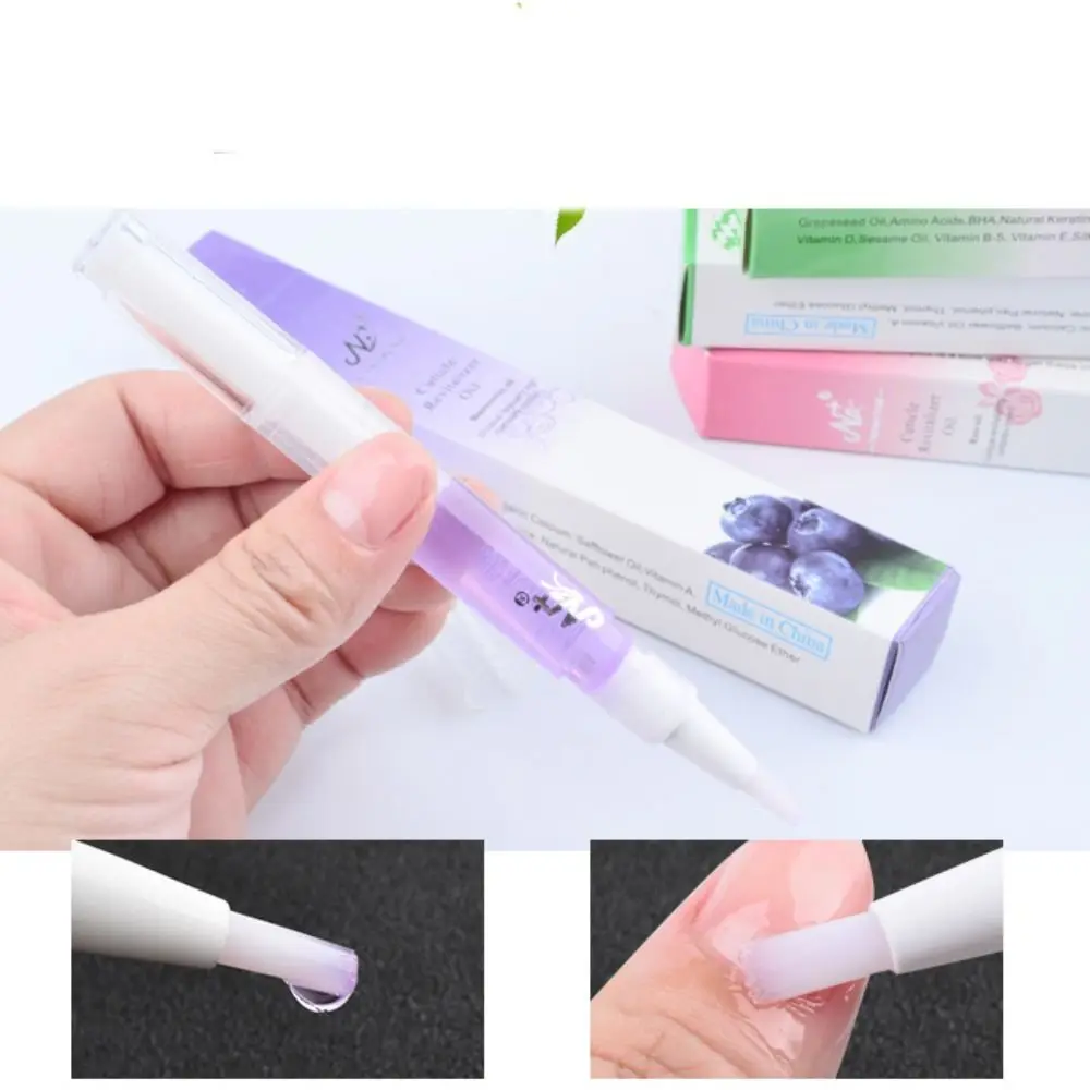 Portable Floral Scent Cuticle Pen Brush Moisturizing Fruit Flavour Nail Revitalizer 2ML Cuticle Treatments