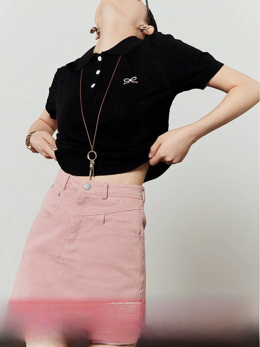 

Новый женский трикотажный топ с коротким рукавом, с узлом, приталенный, летний, для повседневной носки, в китайском стиле