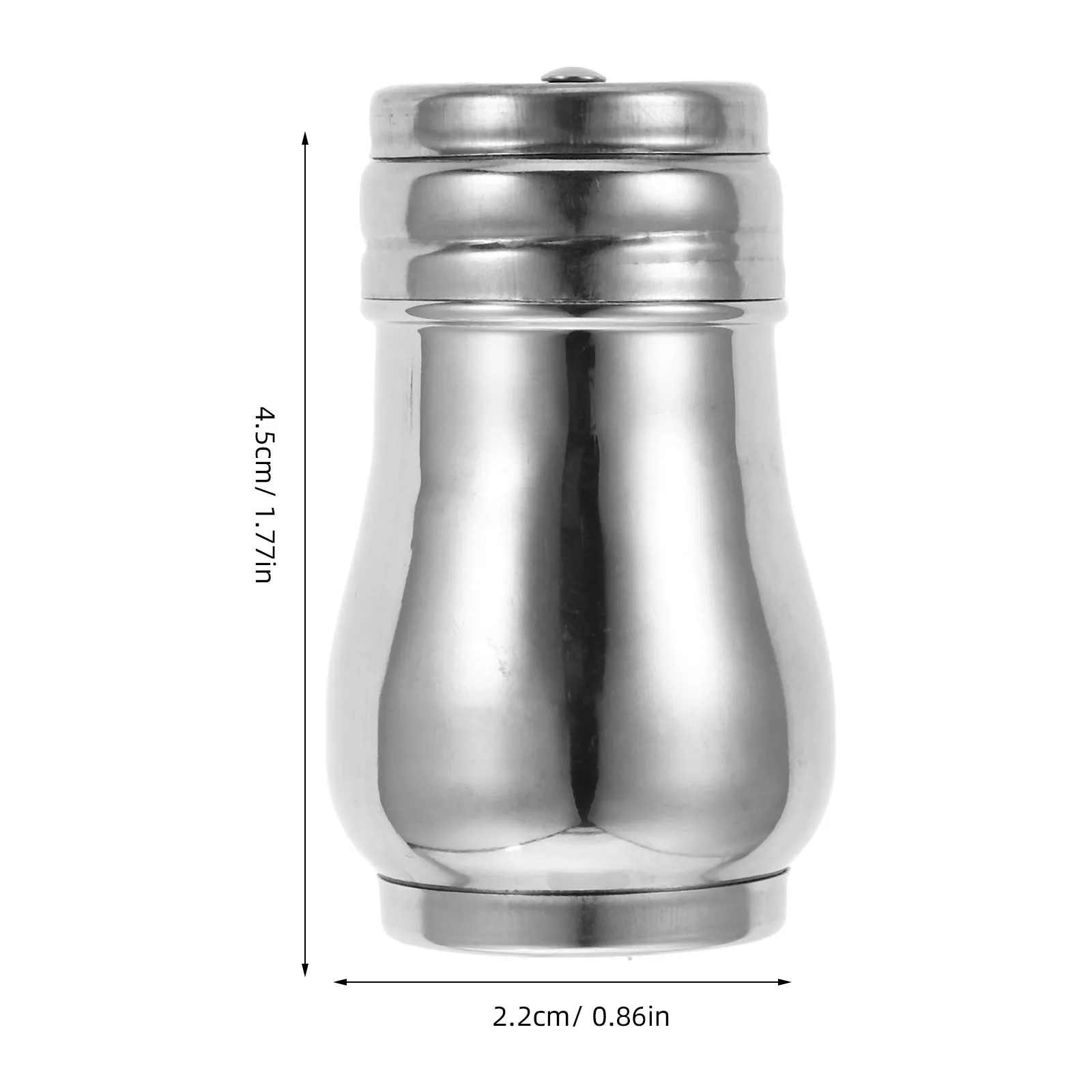 2 قطعة الفولاذ المقاوم للصدأ الملح الفلفل الهزازات الدورية تصميم سعة كبيرة موزع التوابل المطبخ السفر أداة الطبخ #6