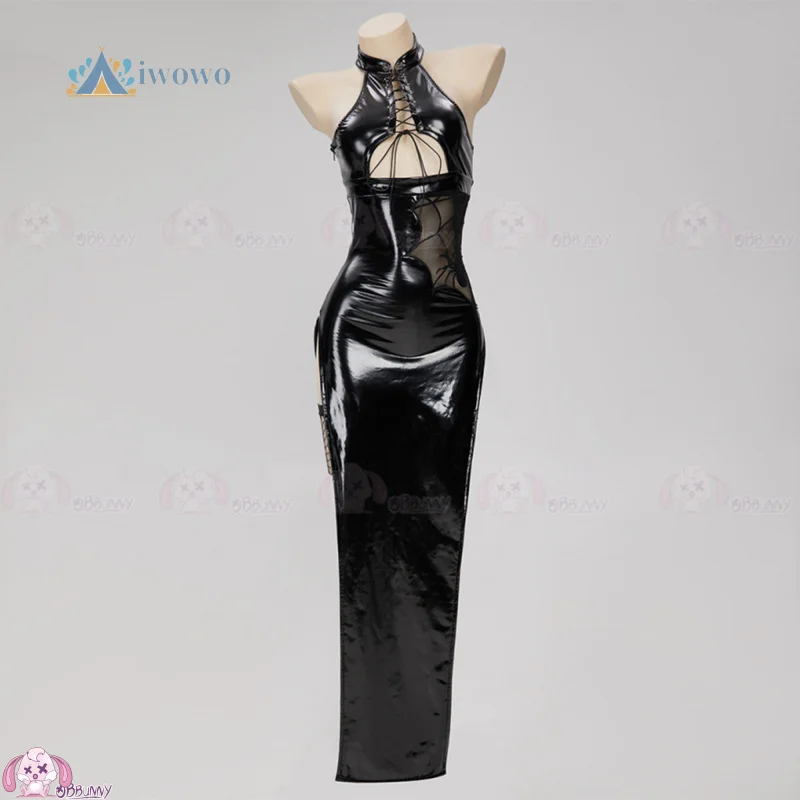 

Готическое платье-паутинка для косплея, сексуальный костюм-чонсам с паутинным узором, униформа для Хэллоуина, карнавала, рождественской вечеринки