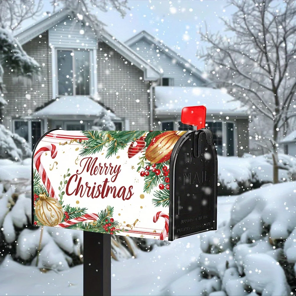 1pc Christmas themed mailbox cover with 