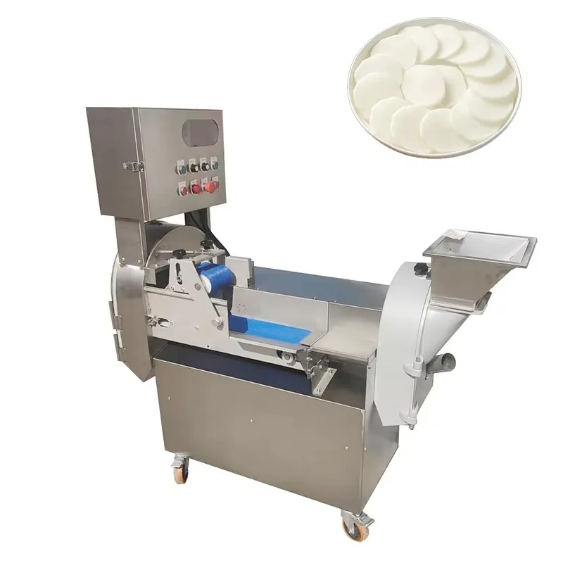 Professional Double Heads Fruit Vegetable Cube Shredder Cutter Dicer Slicer Coconut Onion Potato Chips Cutting Machine