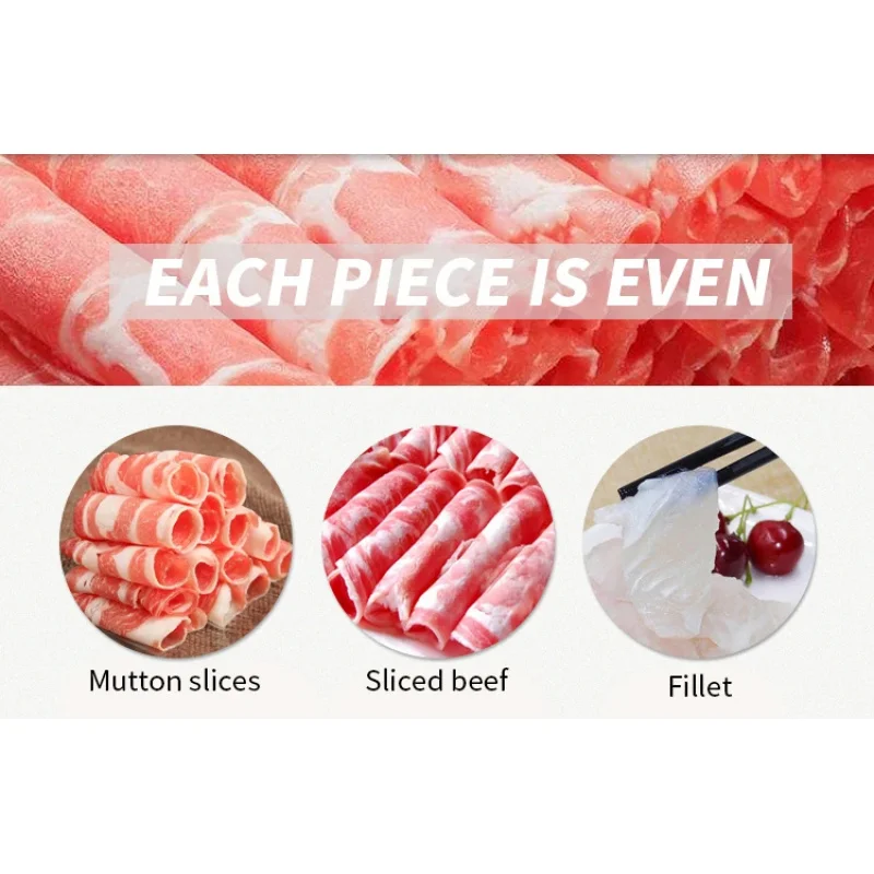 (Sea shipping) Bokni High Efficiency 304 Stainless Steel Meat Slicers Commercial Automatic Restaurant Frozen Meat Slicer Cutting view 4